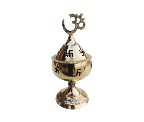 Brass Table Oil Lamp Om Pakija Deepak 0.06kg